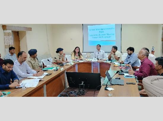 Top Civil-Police administration of Fazilka-Ganganagar hold Inter-State Coordination Meetin