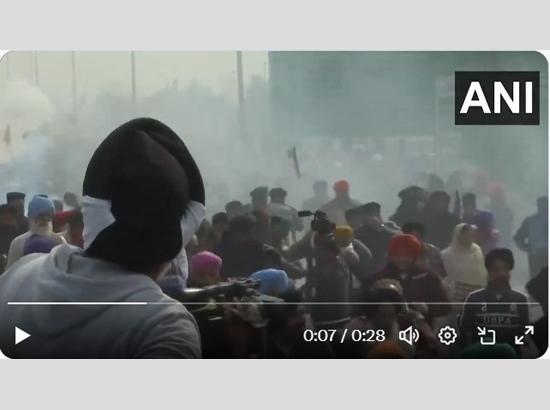 Police fire tear gas to disperse protesting farmers at Punjab-Haryana Shambhu border; Watch Video