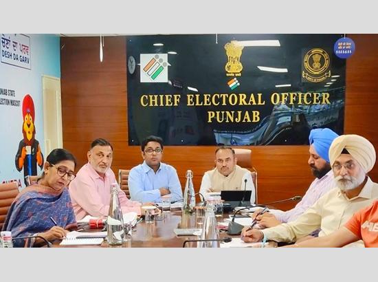 Punjab CEO holds meeting with DCs, CPs and SSPs of state to review the preparation for Lok Sabha elections