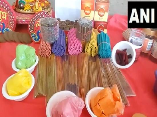 Women's group repurpose used flowers in temples, turn them into incense sticks, gulal