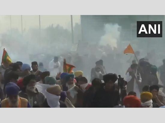 Chaos at Shambhu border as farmers attempt to breach barricades, police fire tear gas; Watch Video