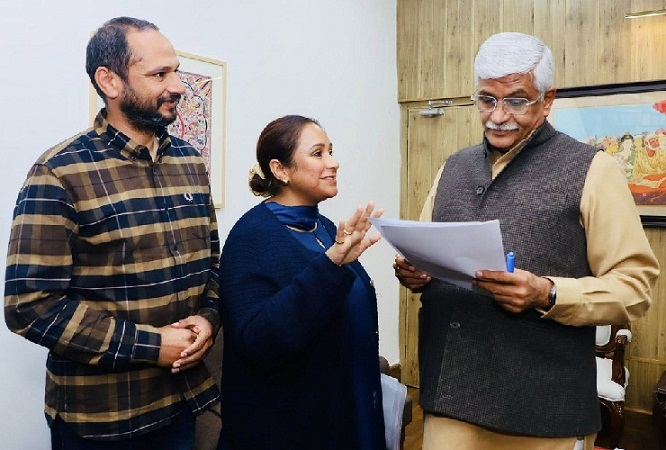 BJP Sangrur (2) President Daaman Bajwa meets Union Ministers ...