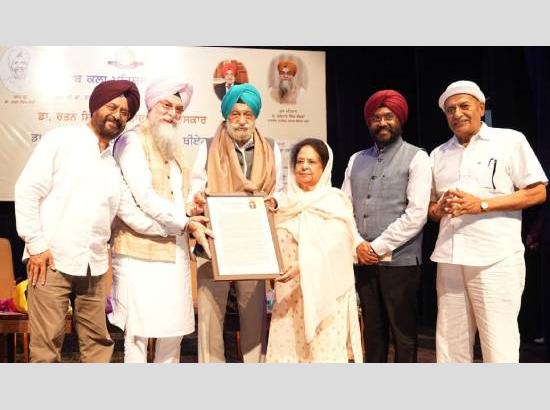 Padma Bhushan Tarlochan Singh honored with the first Dr. Rattan Singh Jaggi Memorial Award

