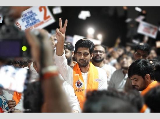ABVP’s Ankit Bidhan wins President’s post in Panjab University Students’ Council elections with SOI support