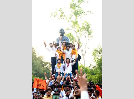 ABVP wins three of four DUSU posts; Nitin Nabin hails victory