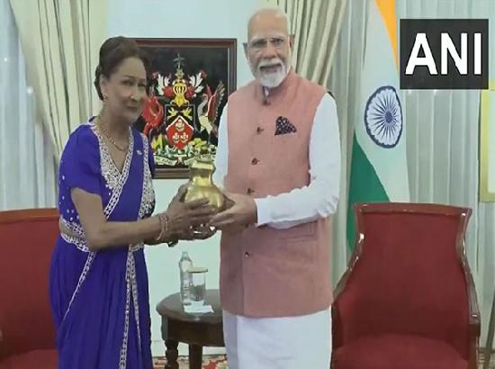 PM Modi's gift to PM of Trinidad & Tobago: Holy water from Mahakumbh, replica of Ram Mandir