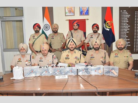 Drug and illegal arms smuggling module busted in Amritsar; One held with 2.1 kg heroin, 7 pistols