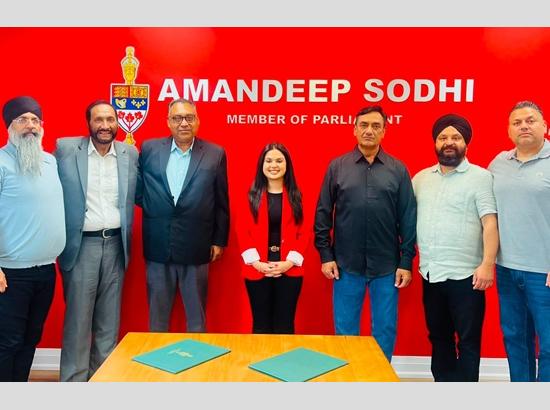 Punjab Congress leaders hold talks with Canadian MP Amandeep Kaur Sodhi on trade, immigration issues