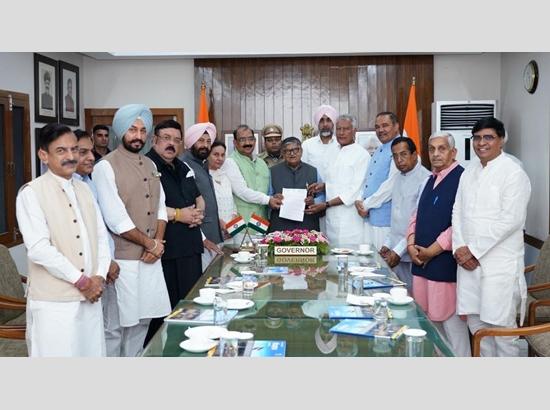 Punjab BJP delegation meets Governor Kataria, demands removal of CM Mann