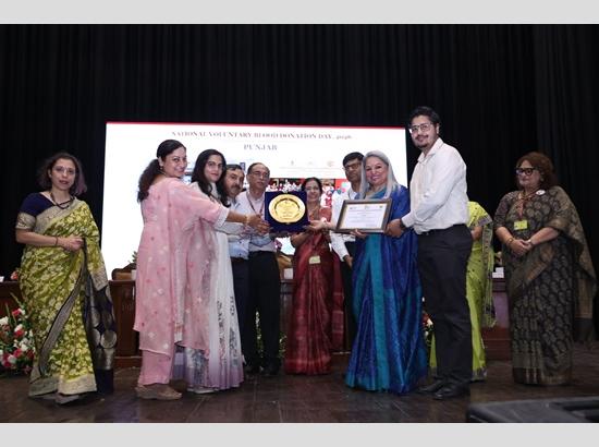 Punjab achieves third position in voluntary blood donation at national level