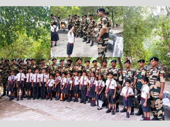 Jr students salute soldiers with patriotic visit on Kargil Vijay Diwas