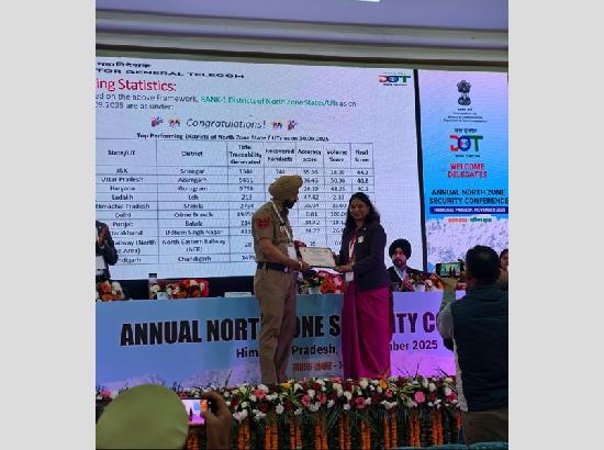 Batala Police wins national honour for mobile recovery drive