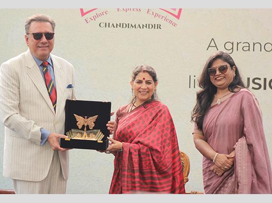 Actor Boman Irani addresses the inaugural session of AWWA’s literary extravaganza at Chandimandir Military Station 