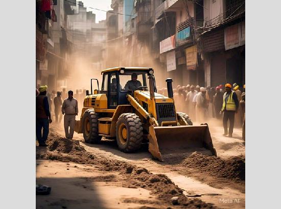 Punjab Police bulldozer action on the lines of UP, police demolish drug smuggler's house