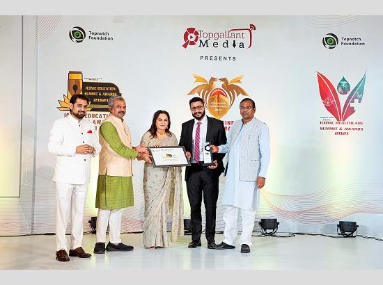 CGC Jhanjeri awarded as North India’s Fastest Growing Educational Group at Iconic Education Summit & Awards 2021