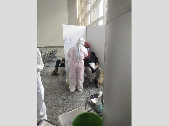 Omicron scare: Rapid PCR testing carried out at Chandigarh Airport (View Pics)