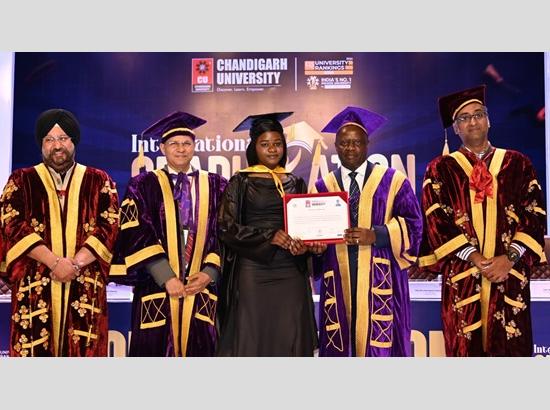 273 International students from 24 countries get degrees during annual convocation at Chandigarh University