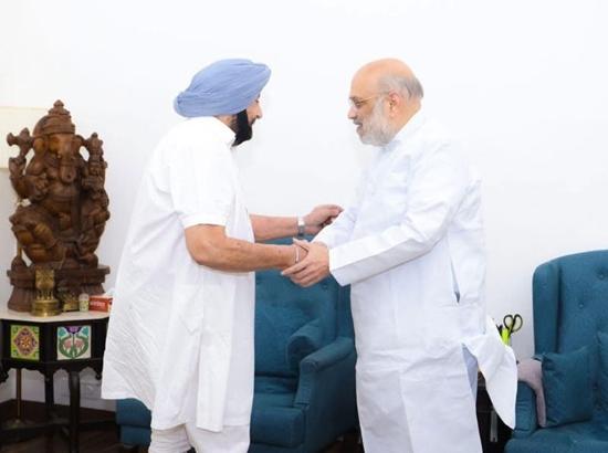 Capt Amarinder calls on Amit Shah, JP Nadda; Ends Congress return speculation