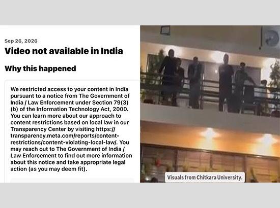 Chitkara University Row: Meta removes controversial video in India