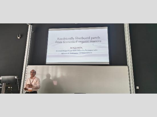 Dr Rajiv Arora represents SBSSU at Czech Int’l Congress CHISA-2026 among 600+ participants