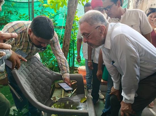 Punjab Health Minister leads house-to-house dengue larvae checking