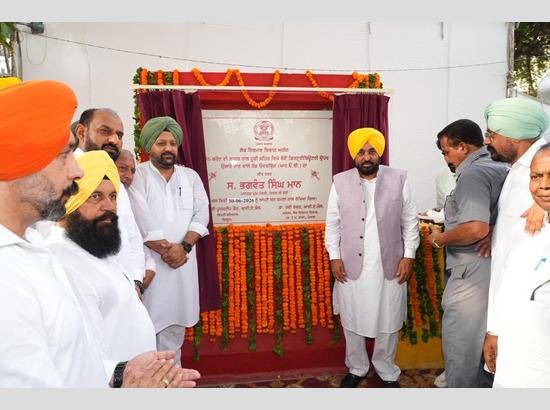 CM Mann lays foundation stone for Rs 54.76 core Dhuri ROB