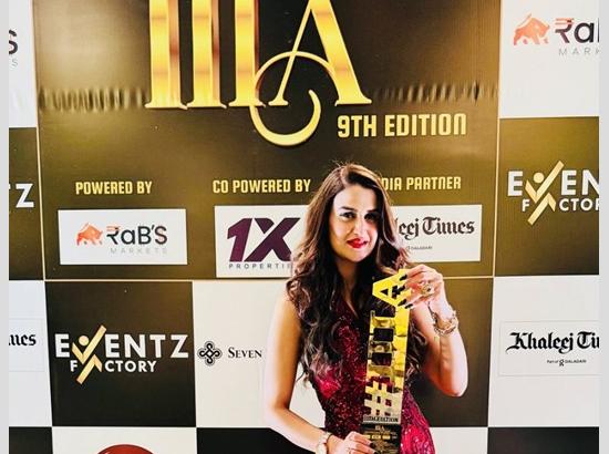 Dr. Sazina Khan from receives Global Impact Icon Award at International Influencer Awards 2025 in Dubai