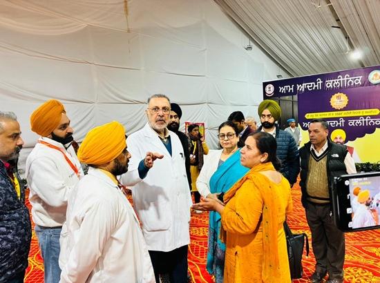 Dr. Balbir Singh inspects ‘Nigah Langar’ eye camp, reviews medical arrangements for 350th Martydom anniversary