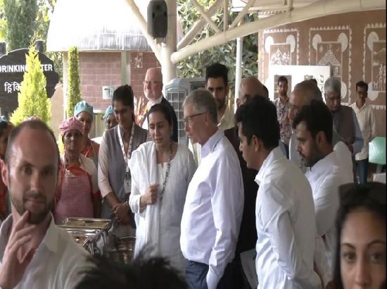 Gujarat: Microsoft co-founder Bill Gates enjoys regional food in Narmada