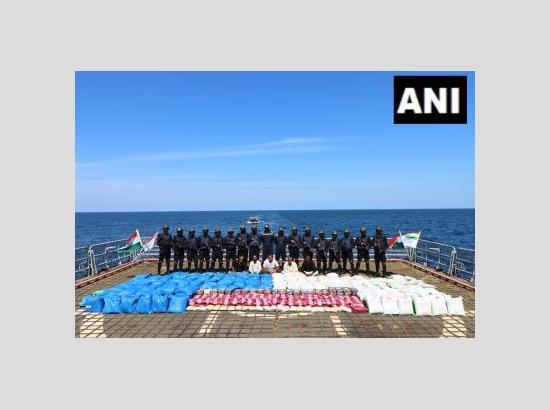 Indian Navy-NCB apprehends boat with drugs weighing over 3,000 kg off Gujarat coast
