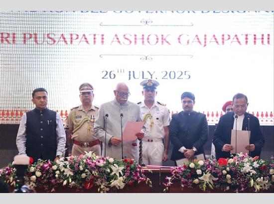 Pusapati Ashok Gajapathi Raju sworn in as Governor of Goa
