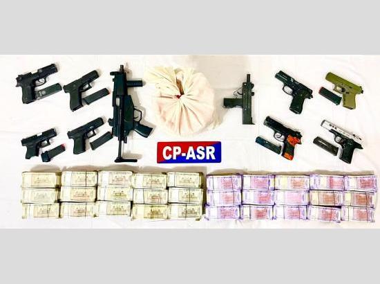 Punjab: 7 including one Afghan National and one Juvenile arrested in a major operation, sophisticated weapons, heroin and Hawala money recovered