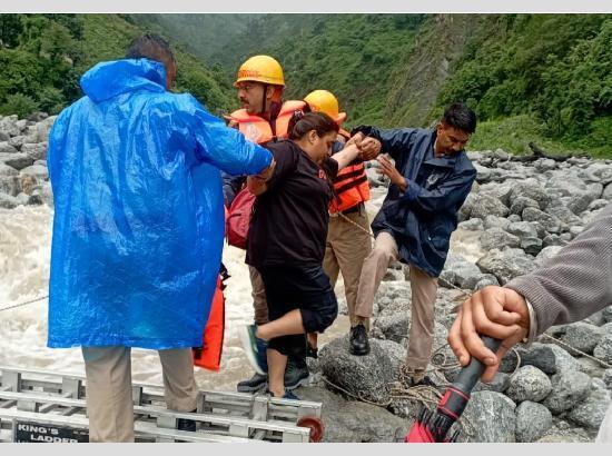 Himachal: 7 tourists from Punjab rescued after flash flood leaves their family stranded