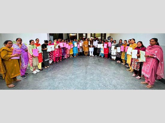 Pb Govt continues employment drive, MLA Dahiya hands over appointment letters to 28 Anganwadi Helpers