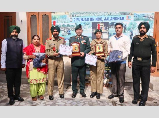 Two Republic Day Camp participant NCC Cadets honoured at Battalion Headquarters