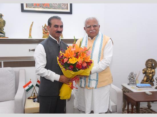 Himachal CM Sukhu meets Union Minister Khattar, seeks higher free power royalty and settlement of BBMB dues