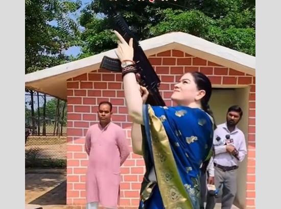 Who Is IPS officer Ankita Sharma? Viral Dussehra video shows her firing AK-47 in Saree