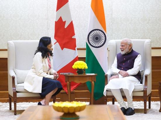 PM Modi meets Canadian FM Anand, stresses enhanced cooperation in trade, energy, technology