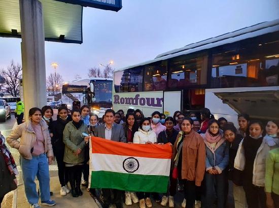 Indian Embassy in Hungary shares video of Indian students returning from Ukraine
