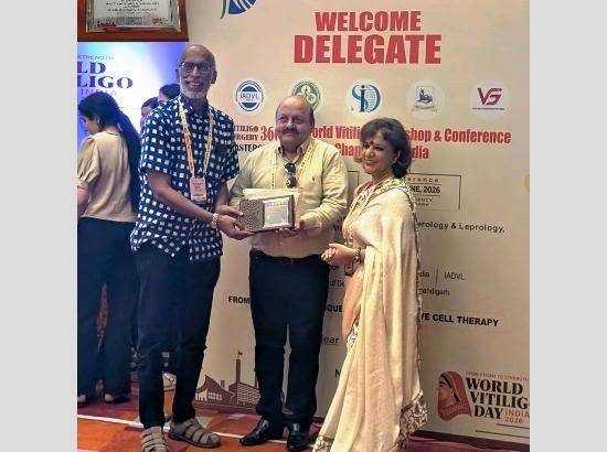 Dr Naresh Khanna, Skin Specialist from Ferozepur honoured at World Vitiligo Day India Conference