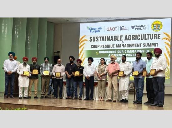 Ferozepur’s 10 farmers honoured for adopting eco-friendly farming practices at PAU Conference