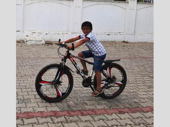 Kanav, 3rd Std student starts ‘Pledge to Pedal’ campaign to improve immune system 