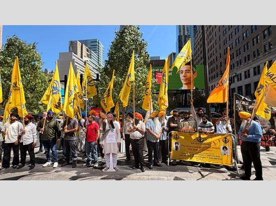 Sikh organizations protest Mohan Bhagwat’s event in New York, raise Khalistan slogans