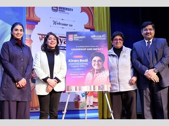 Dr. Kiran Bedi launches ‘Kiran Bedi Leadership Learnings Program’ at CGC University Mohali