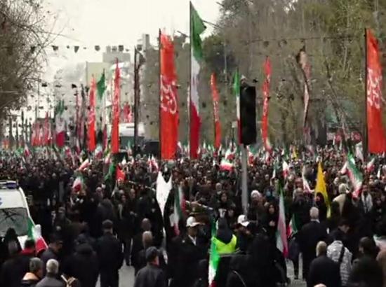 Iran: Large crowds attend funeral procession in Tehran for victims of US-Israeli airstrikes