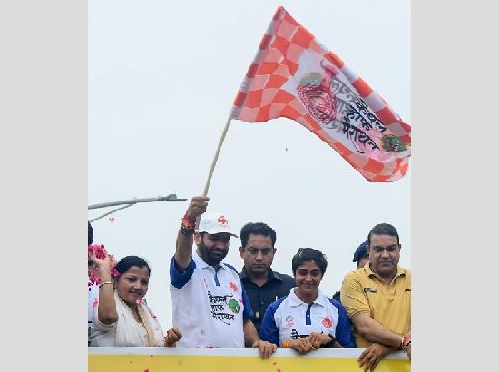 Haryana CM Nayab Saini leads by example, runs half-marathon to inspire youth to stay away from drugs
