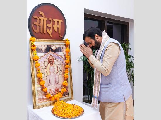 Haryana CM Nayab Saini pays tribute to Lord Mahavir on Mahavir Jayanti