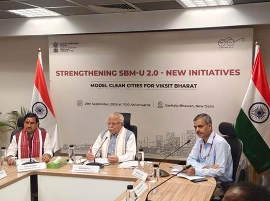 Union Minister Manohar Khattar launches PRAGATI-50 to develop 50 model cities for urban cleanliness