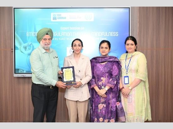 CGC Landran’s IQAC organizes expert session on emotional regulation through mindfulness