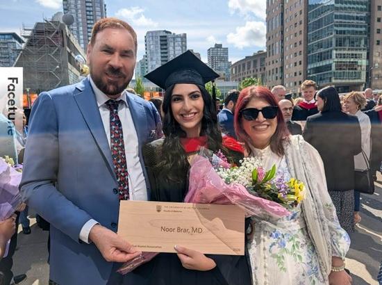 Canada: BC Minister Jagrup Brar’s daughter Noor Brar graduates with Doctor of Medicine (MD) degree from UBC Medical School